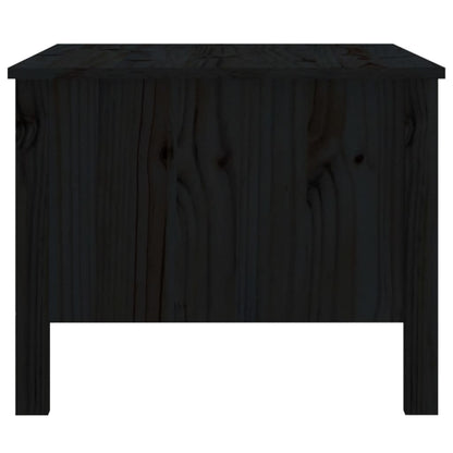 Soffbord svart 100x50x40 cm massiv furu