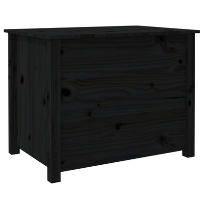 Soffbord svart 71x49x55 cm massiv furu