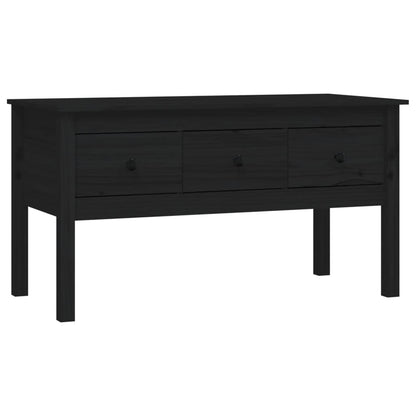 Soffbord svart 102x49x55 cm massiv furu