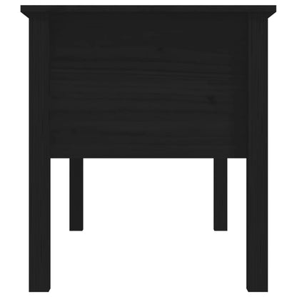 Soffbord svart 102x49x55 cm massiv furu