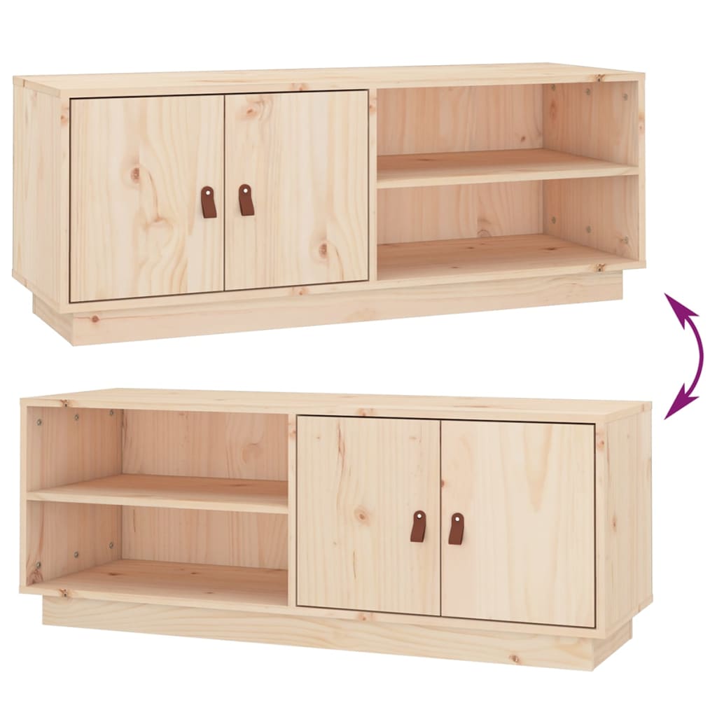 Tv-bänk 105x34x40 cm massiv furu