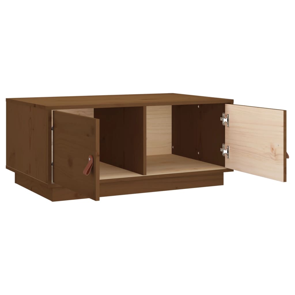 Soffbord honungsbrun 80x50x35 cm massiv furu