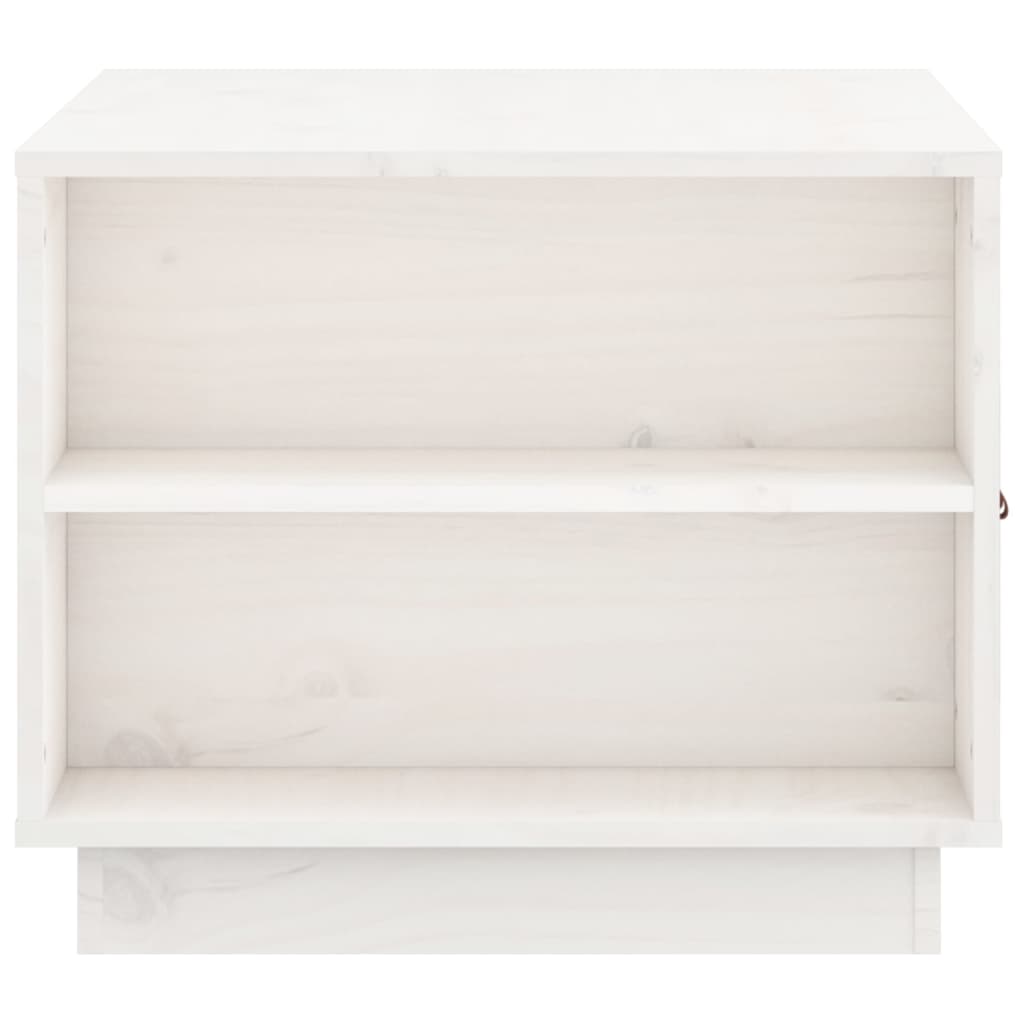 Soffbord vit 100x50x41 cm massiv furu