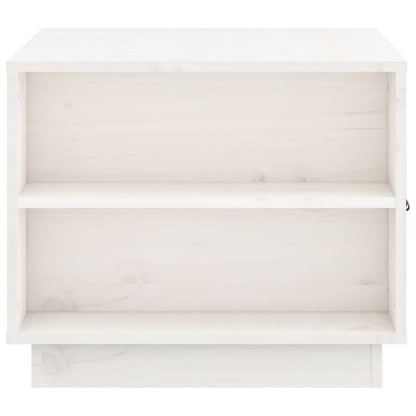 Soffbord vit 100x50x41 cm massiv furu