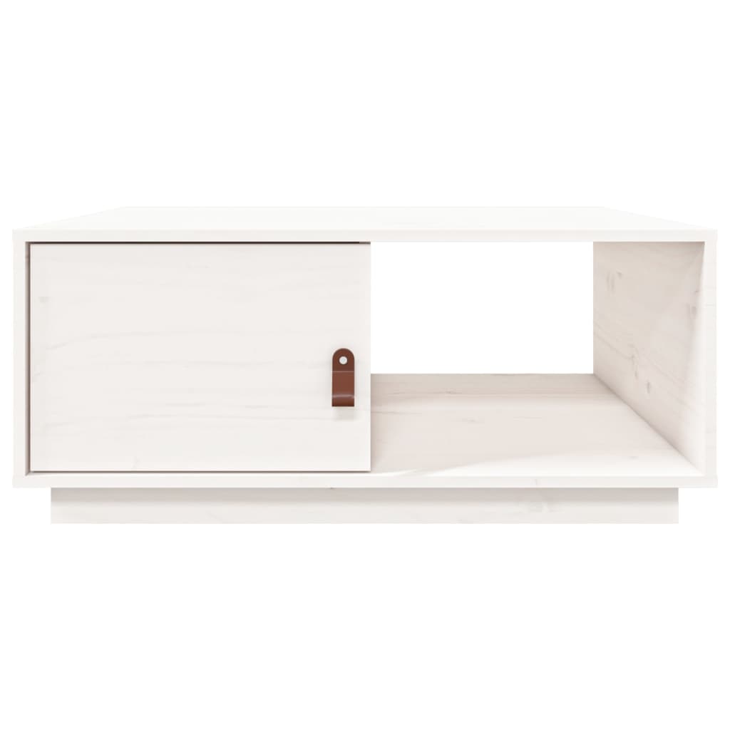 Soffbord vit 80x50x35,5 cm massiv furu