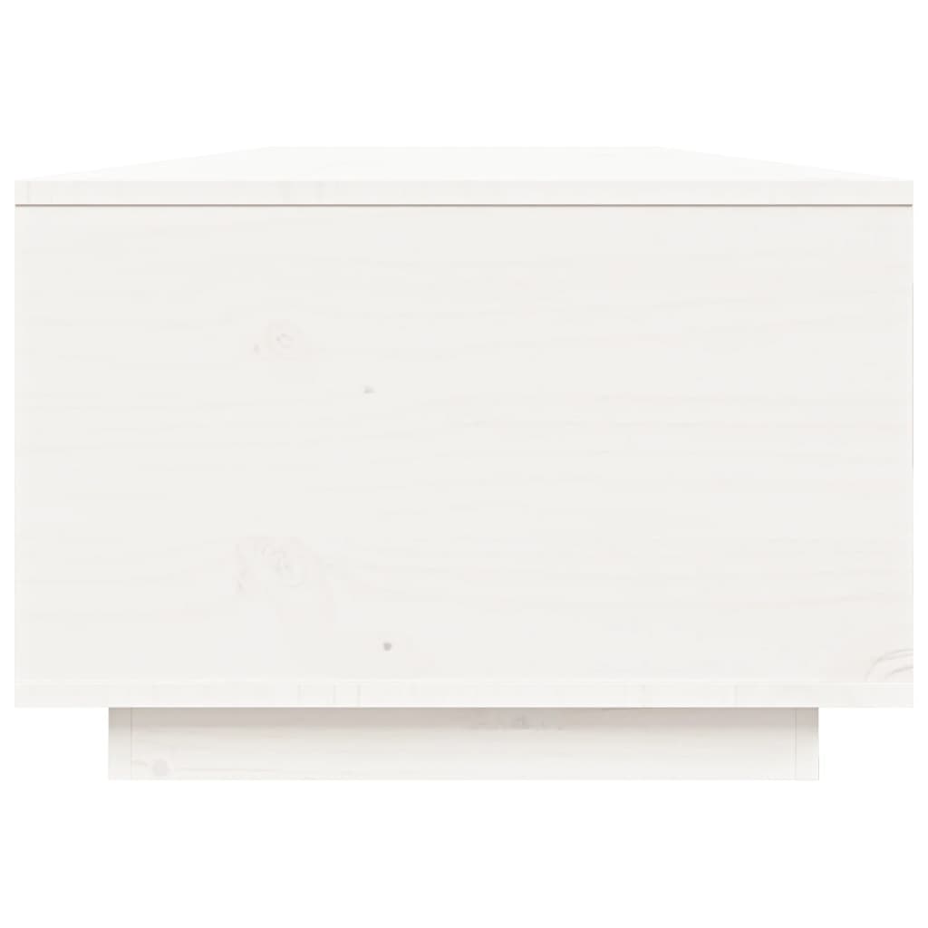 Soffbord vit 80x50x35,5 cm massiv furu