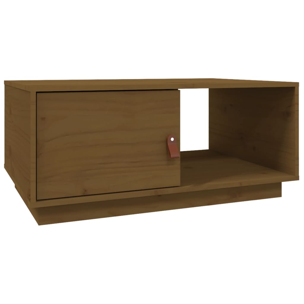 Soffbord honungsbrun 80x50x35,5 cm massiv furu