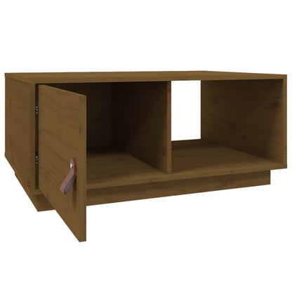 Soffbord honungsbrun 80x50x35,5 cm massiv furu