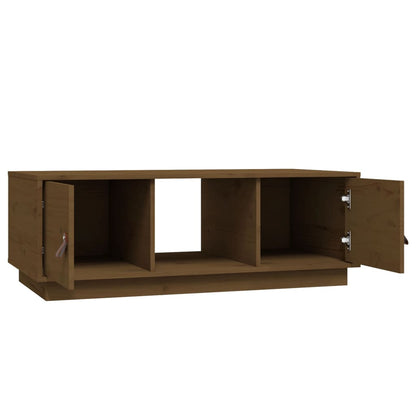 Soffbord honungsbrun 100x50x35 cm massiv furu