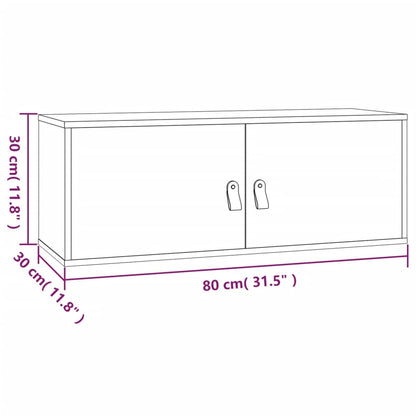 Väggskåp 80x30x30 cm massiv furu