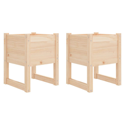 Odlingslådor 2 st 40x40x52,5 cm massiv furu