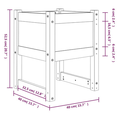 Odlingslådor 2 st 40x40x52,5 cm massiv furu