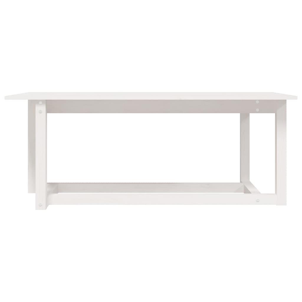 Soffbord vit 110x55x45 cm massiv furu