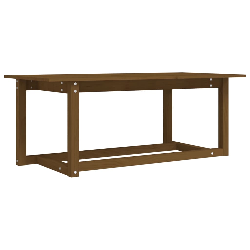 Soffbord honungsbrun 110x55x45 cm massiv furu