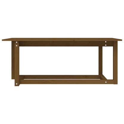 Soffbord honungsbrun 110x55x45 cm massiv furu