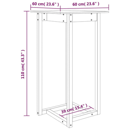 Barbord 60x60x110 cm massivt furu