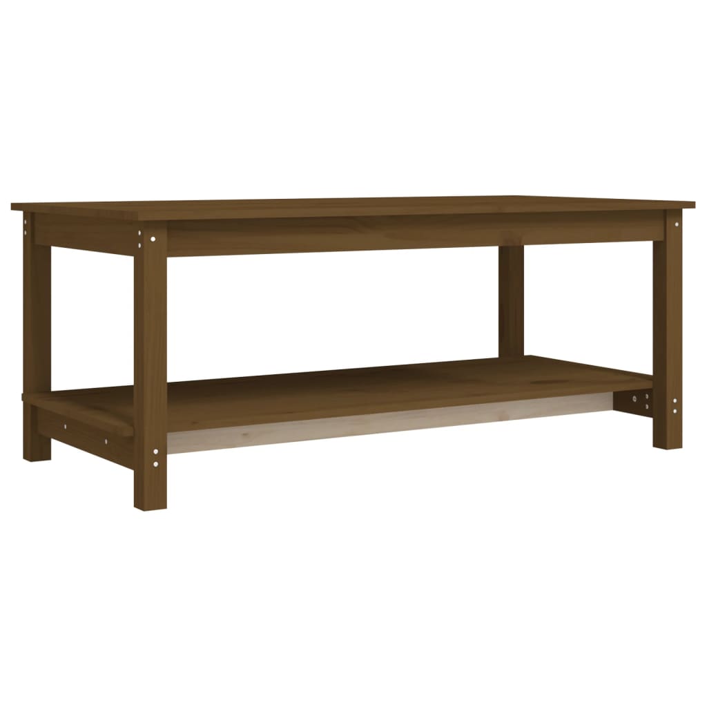 Soffbord honungsbrun 110x55x45 cm massiv furu