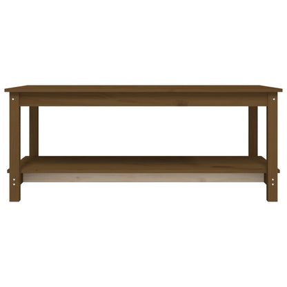 Soffbord honungsbrun 110x55x45 cm massiv furu