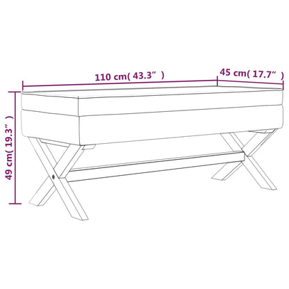 Förvaringspall 110x45x49 cm tyg