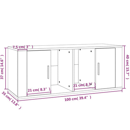 TV-skåp sonoma-ek 100x35x40 cm konstruerat trä