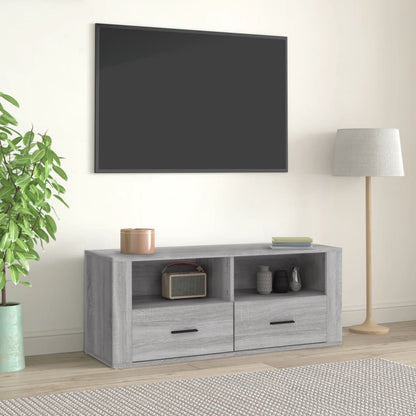 TV-bänk grå sonoma 100x35x40 cm konstruerat trä