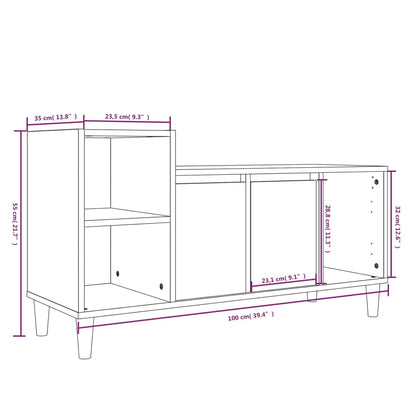 TV-skåp sonoma-ek 100x35x55 cm konstruerat trä