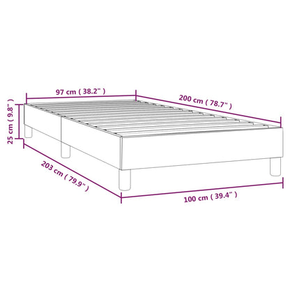 Sängram utan madrass svart 100x200 cm tyg