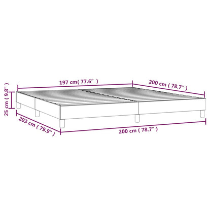 Sängram utan madrass grön 200x200 cm tyg