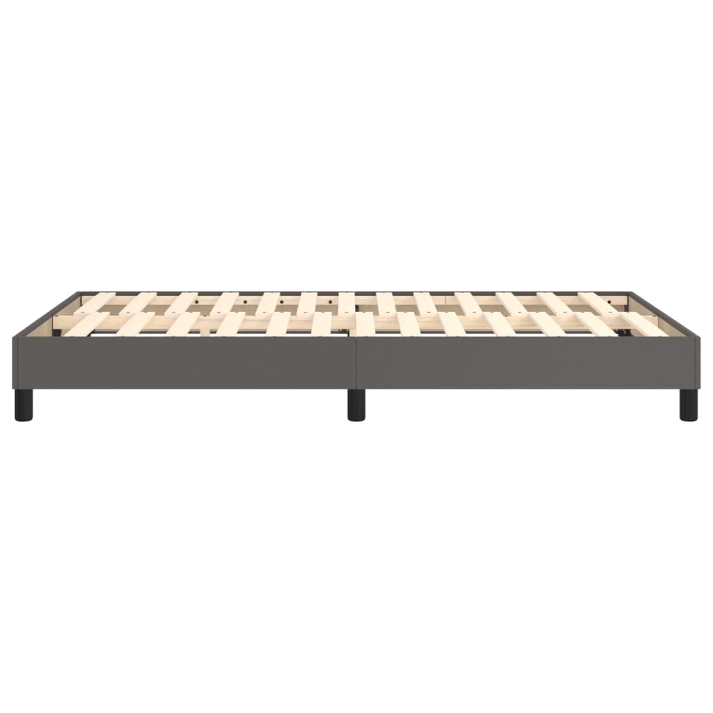 Boxspring-sängram grå 120x200 cm konstläder