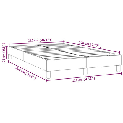 Sängram utan madrass mörkblå 120x200 cm sammet