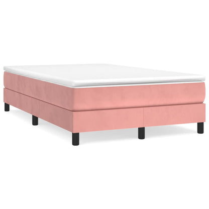 Boxspring-sängram rosa 120x200 cm sammet