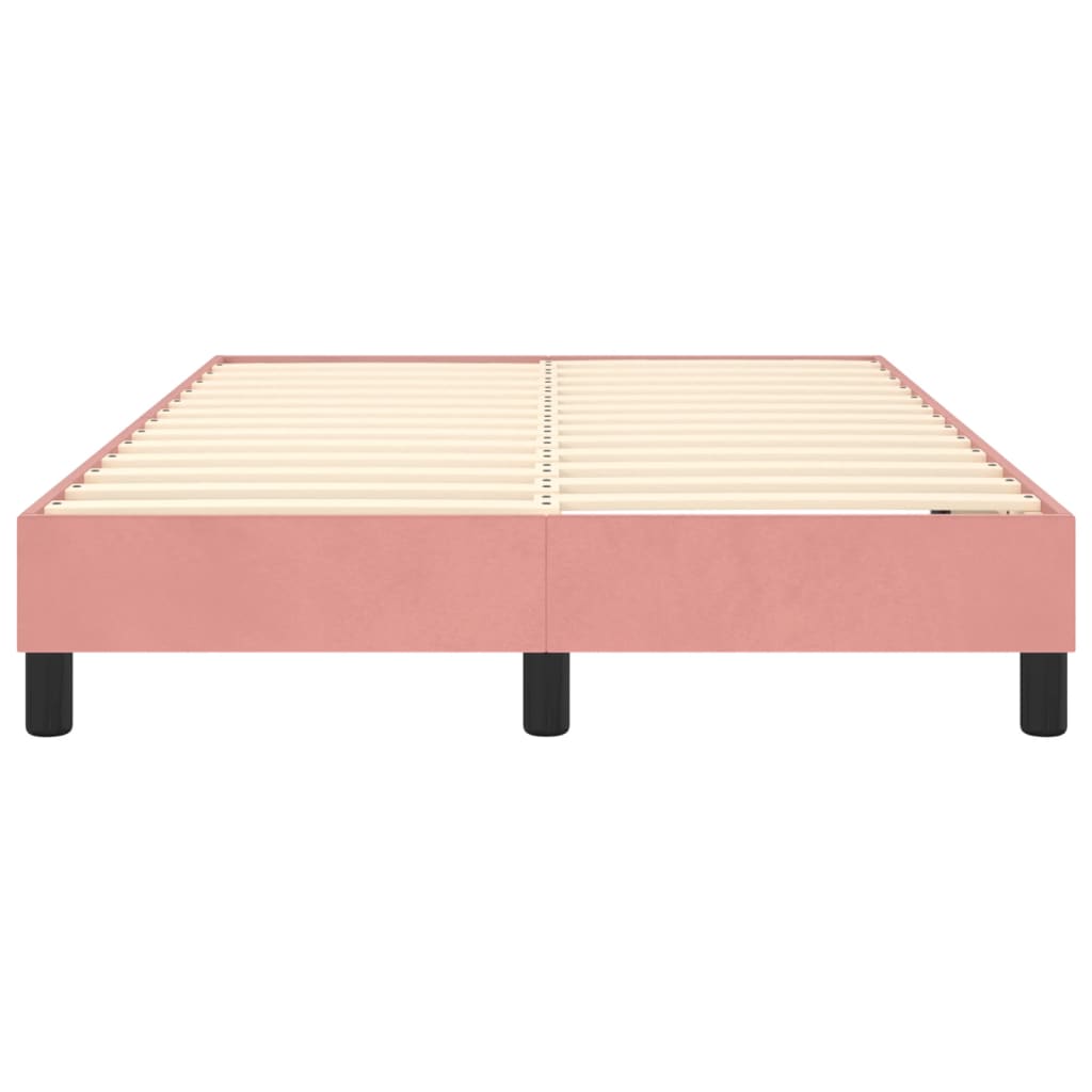 Boxspring-sängram rosa 120x200 cm sammet