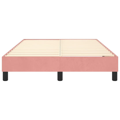 Boxspring-sängram rosa 120x200 cm sammet