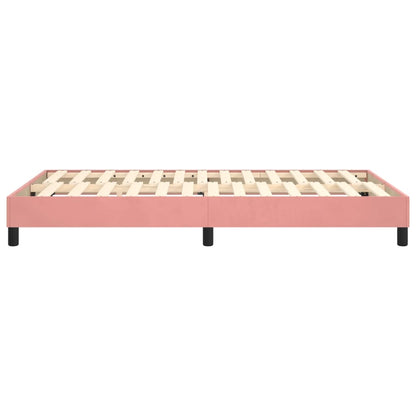 Boxspring-sängram rosa 120x200 cm sammet