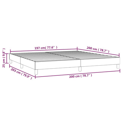 Sängram utan madrass mörkbrun 200x200 cm tyg