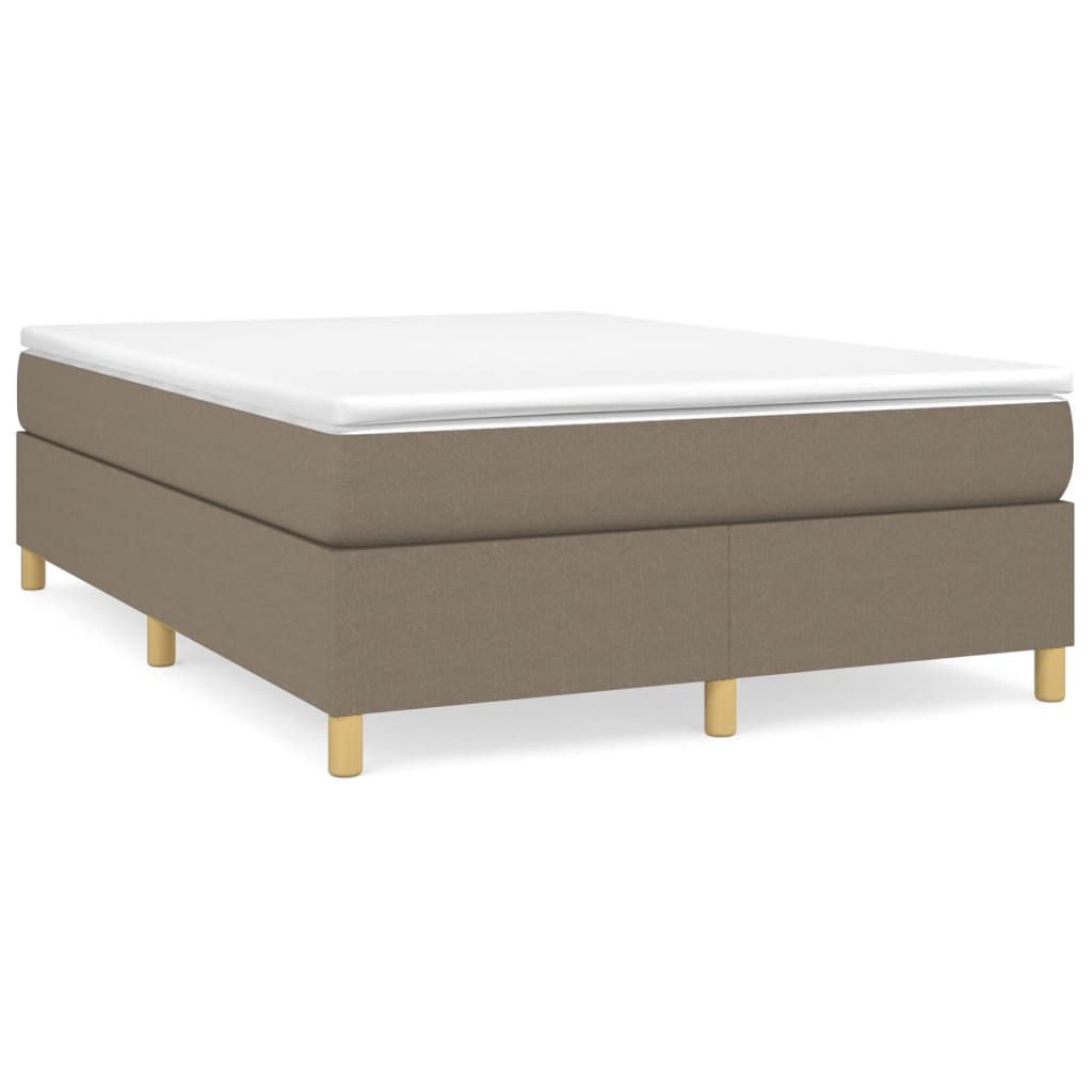 Sängram utan madrass taupe 140x190 cm tyg