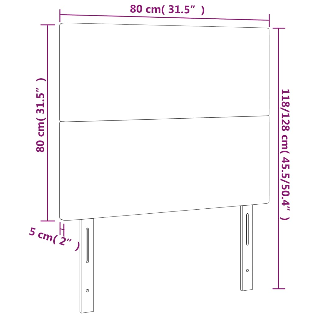 Huvudgavlar 2 st blå 80x5x78/88 cm tyg