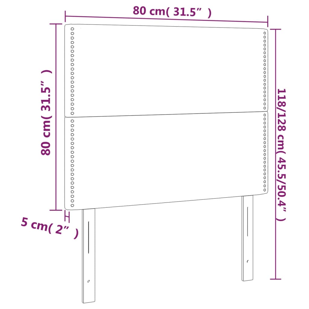 Huvudgavlar 2 st mörkgrön 80x5x78/88 cm sammet