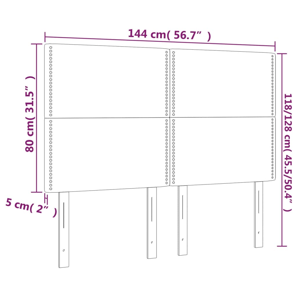 Huvudgavlar 4 st mörkblå 72x5x78/88 cm sammet