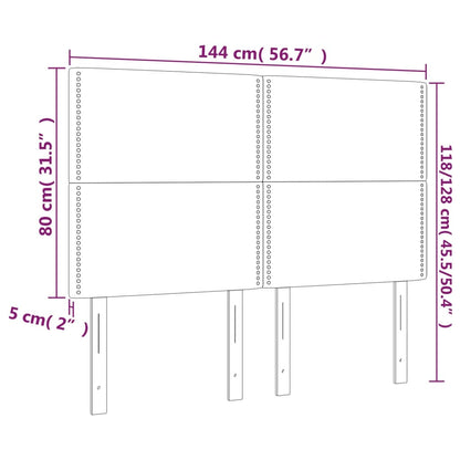 Huvudgavlar 4 st mörkblå 72x5x78/88 cm sammet