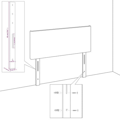 Sänggavel 2 st svart 80x5x78/88 cm tyg