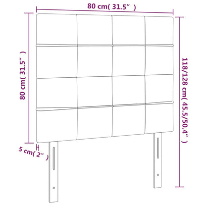 Sänggavel 2 st svart 80x5x78/88 cm tyg