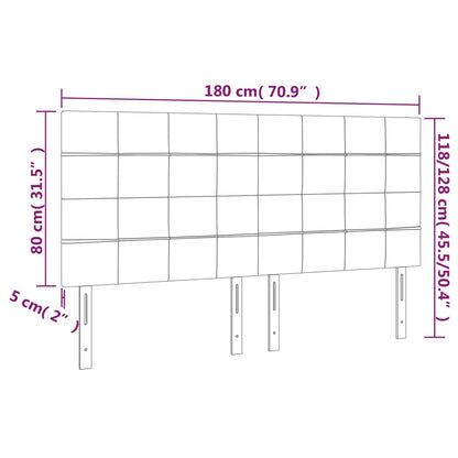 Huvudgavlar 4 st svart 90x5x78/88 cm tyg