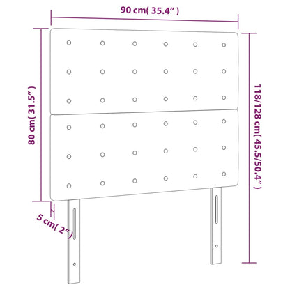 Huvudgavlar 2 st vit 90x5x78/88 cm konstläder