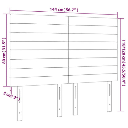 Huvudgavlar 4 st svart 72x5x78/88 cm tyg