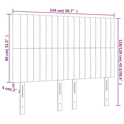 Huvudgavlar 4 st svart 72x5x78/88 cm tyg