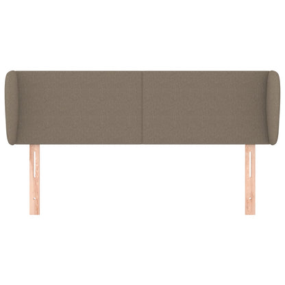 Sänggavel med kanter taupe 147x23x78/88 cm tyg