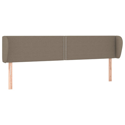 Sänggavel med kanter taupe 183x23x78/88 cm tyg