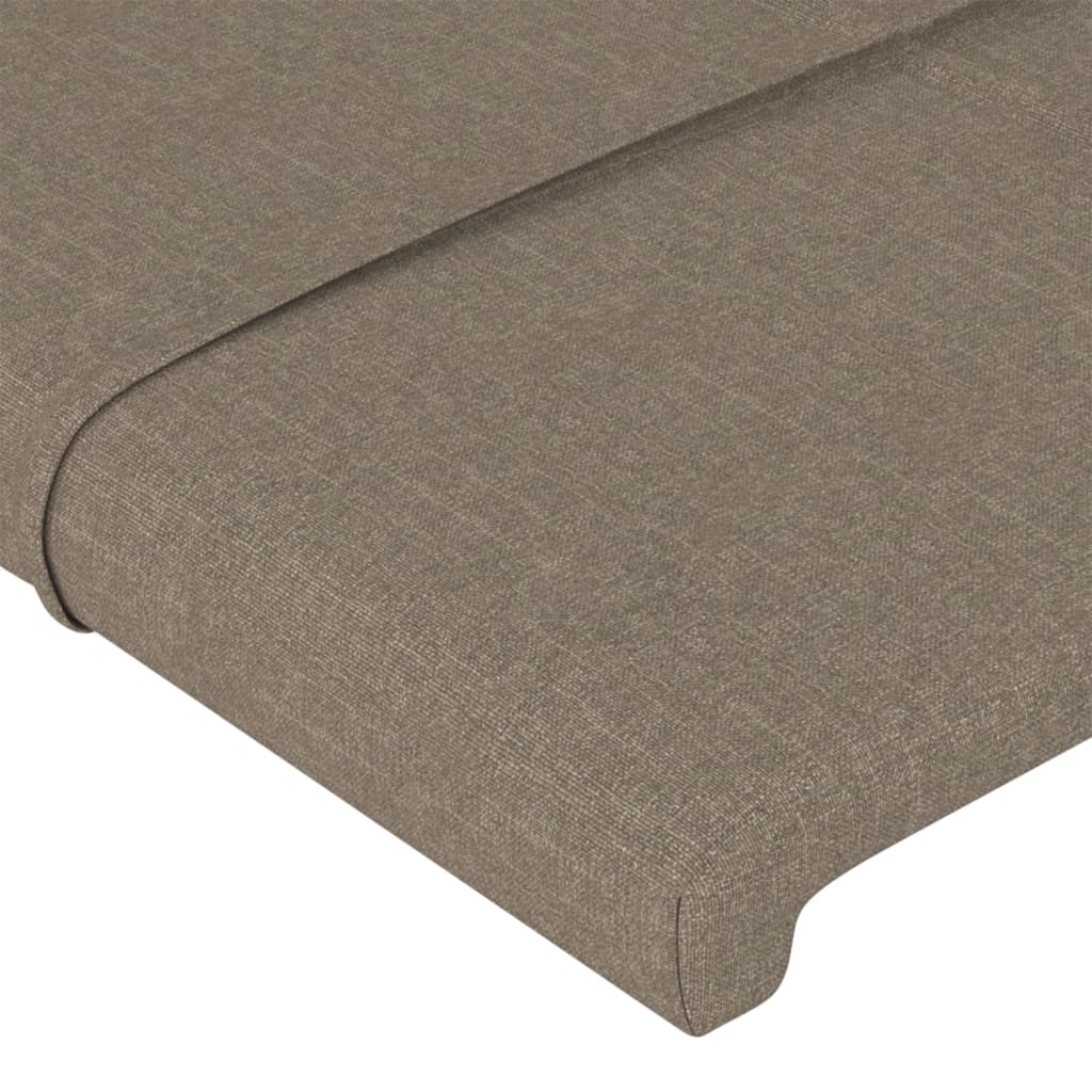 Sänggavel med kanter taupe 93x23x78/88 cm tyg