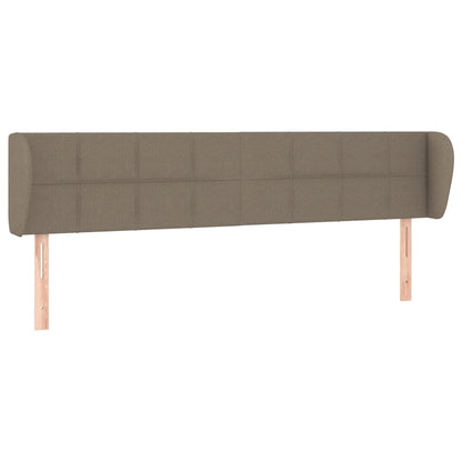 Sänggavel med kanter taupe 163x23x78/88 cm tyg